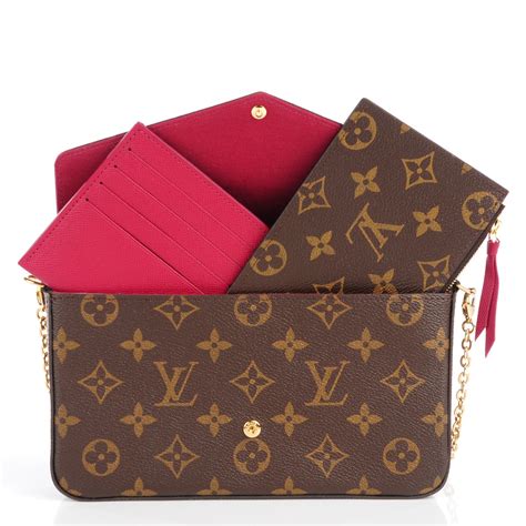 louis vuitton monogram pochette felicie chain wallet